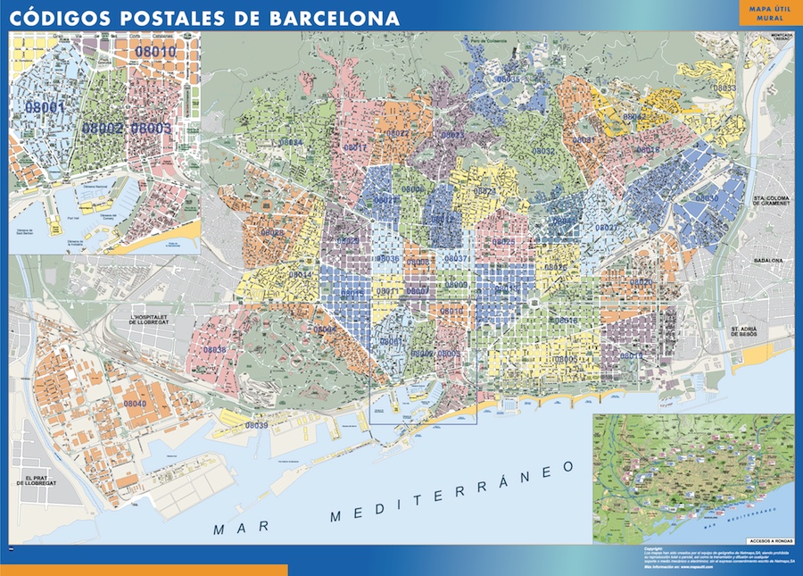 Barcelona códigos postales