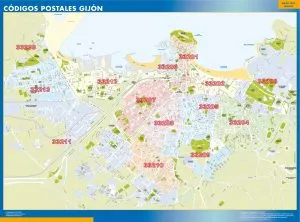 Gijon códigos postales plastificado