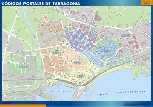 Tarragona códigos postales plastificado